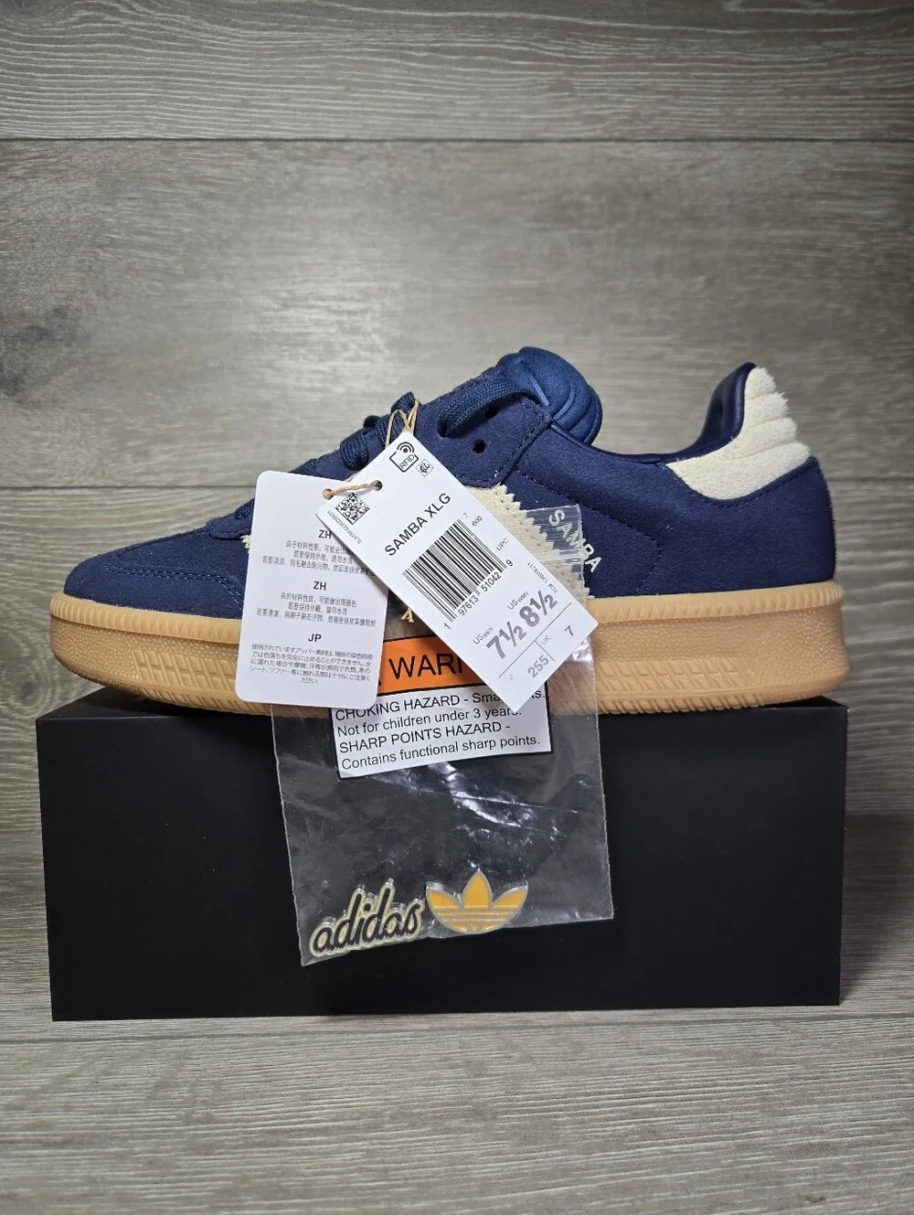 Adidas Samba XLG Indigo / Gum / Vanilla Sneakers Mens 7.5 / Womens 8.5 New